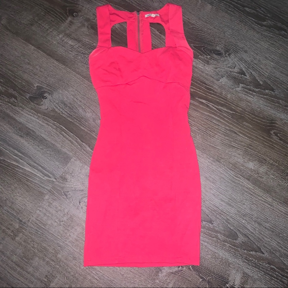 Hot pink dress